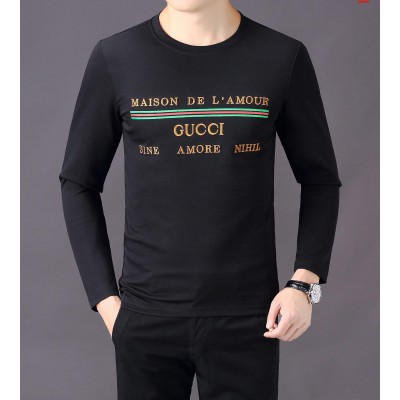 Gucci古奇顶级奢侈品牌202 高仿名牌长袖T恤男装 精仿名牌长袖T恤男装...