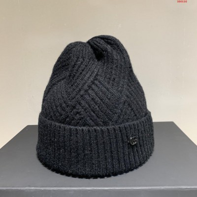 GUCCI古奇新款针织羊毛毛线帽菱格针织设计高品质定制