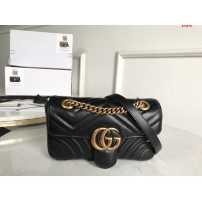 gucci古驰G家原厂皮配置全套包装GGMarmont系列 高仿古奇女包 原版古奇包包