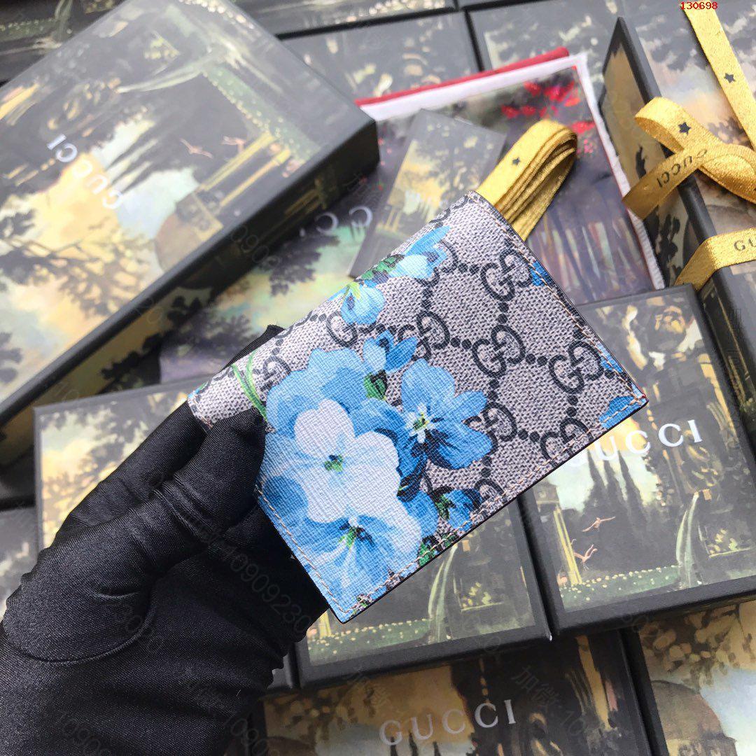 欧洲正品带拉链小卡包采用GGBLOOMS图案印花