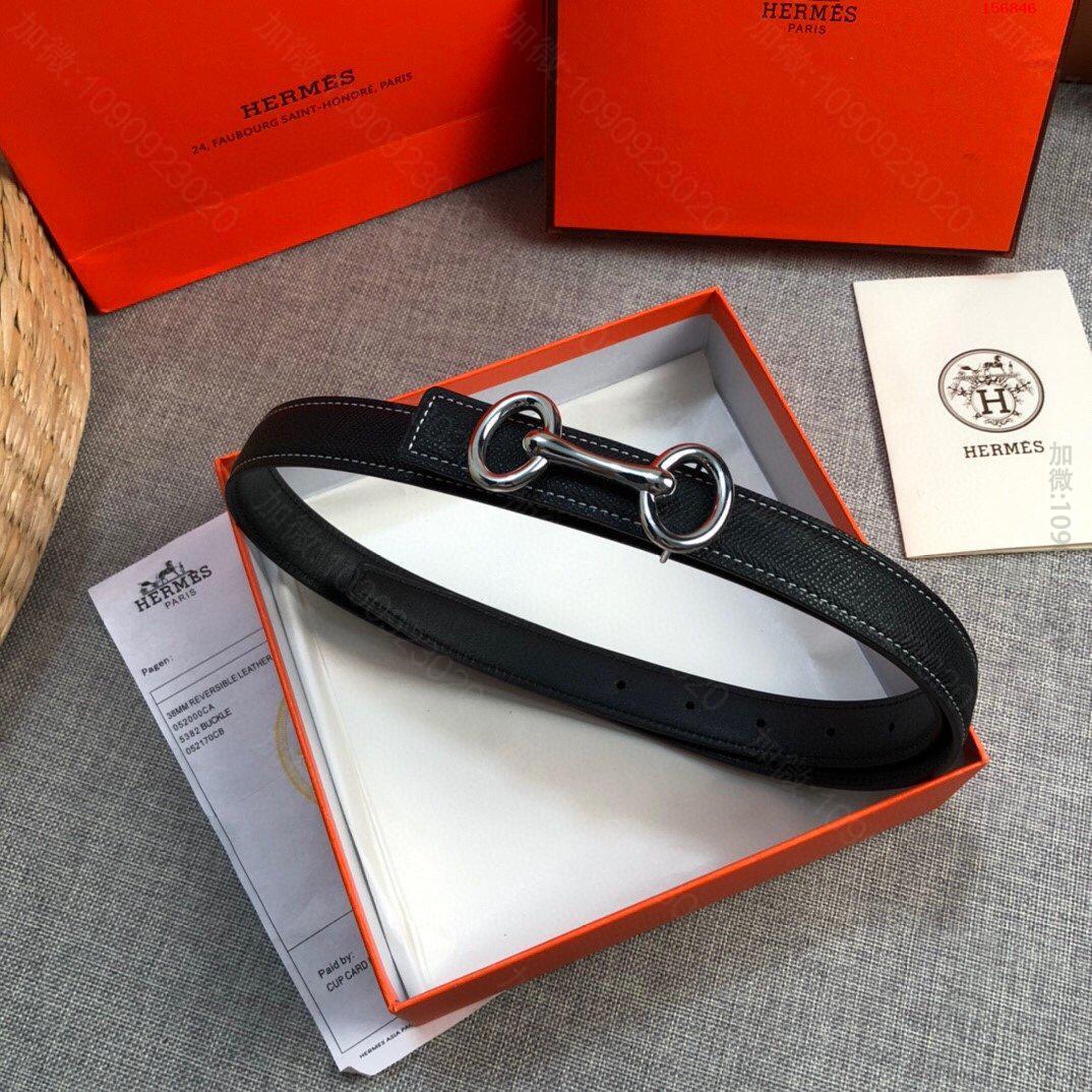 爱马仕女款2.5cm系列纯钢钻扣搭配手掌纹进口皮多