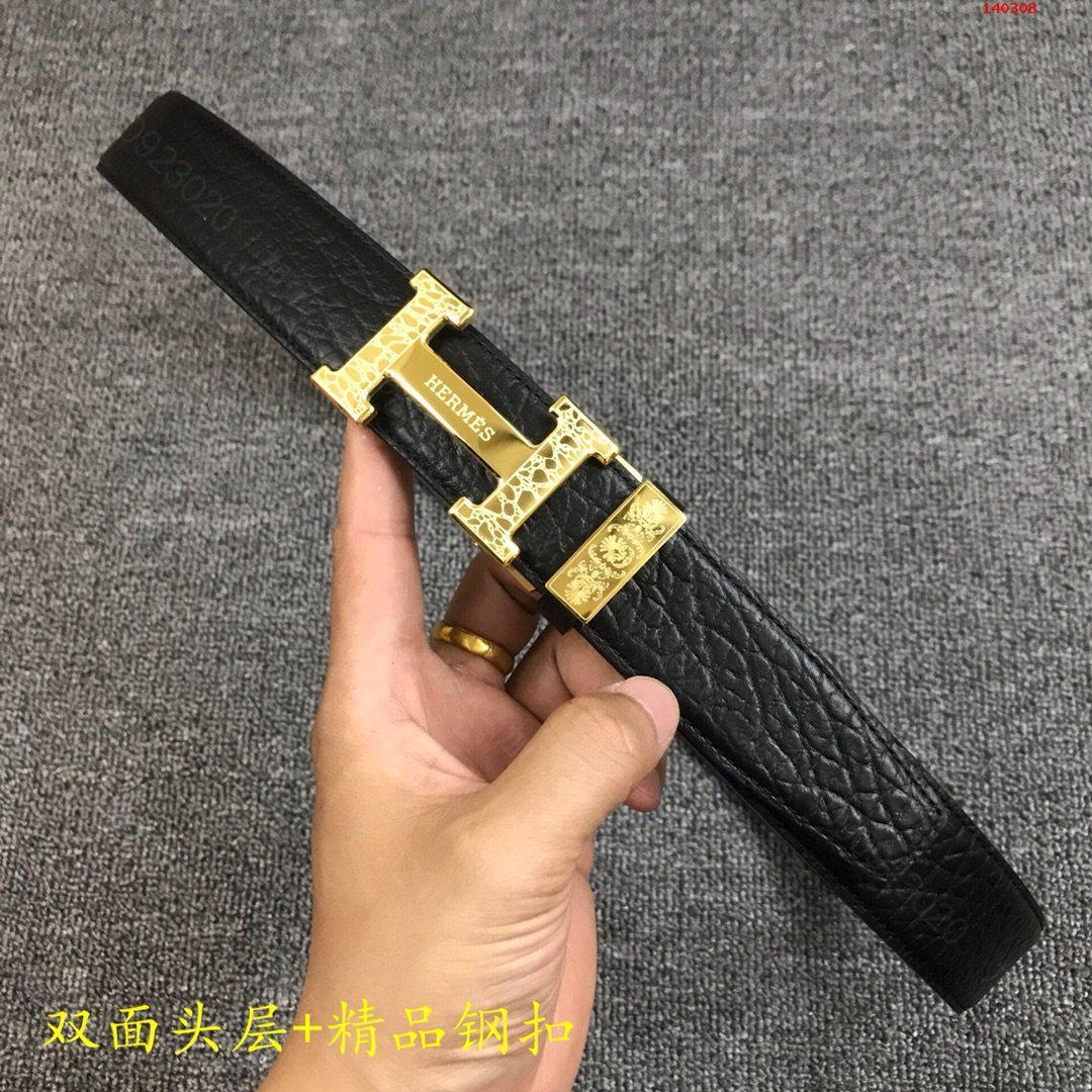 爱马仕高端男士腰带品质自动扣滑道扣送礼有面子