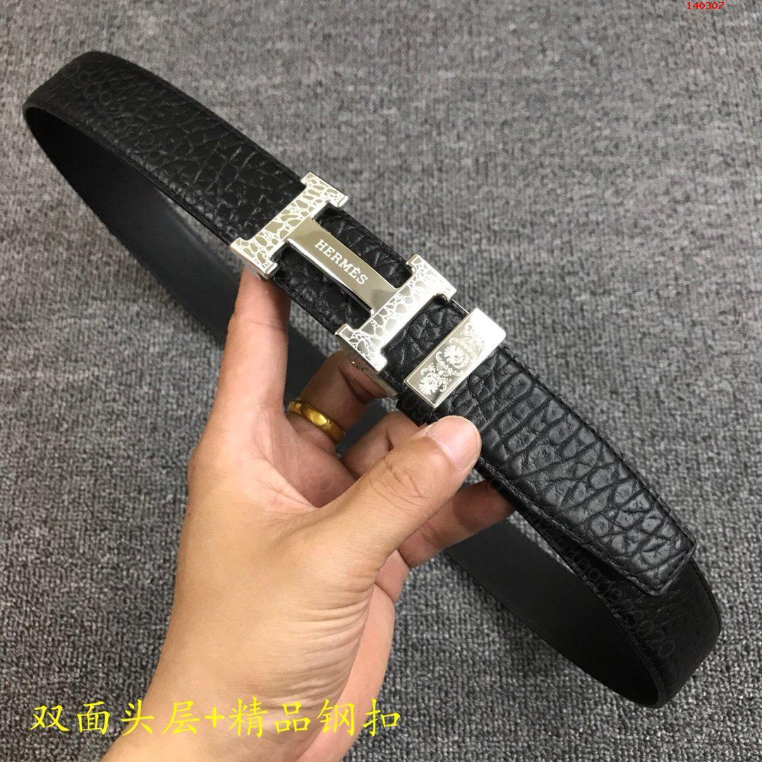 爱马仕高端男士腰带品质自动扣滑道扣送礼有面子