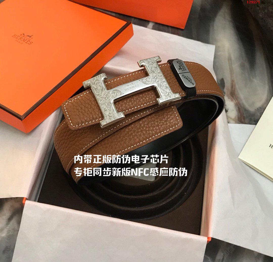 Hermes原单爱马仕皮带配正版包装内置专柜防伪电子芯片高仿爱马仕皮带爱马仕皮带图片