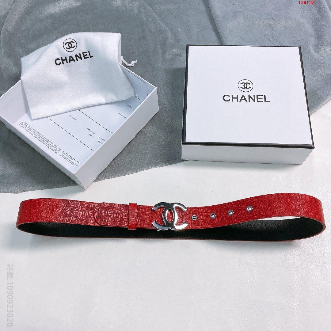 CHANEL高仿香奈儿皮带香奈儿cc经典logo金属扣.弯奶嘴钉鱼子酱头香奈儿皮带图片