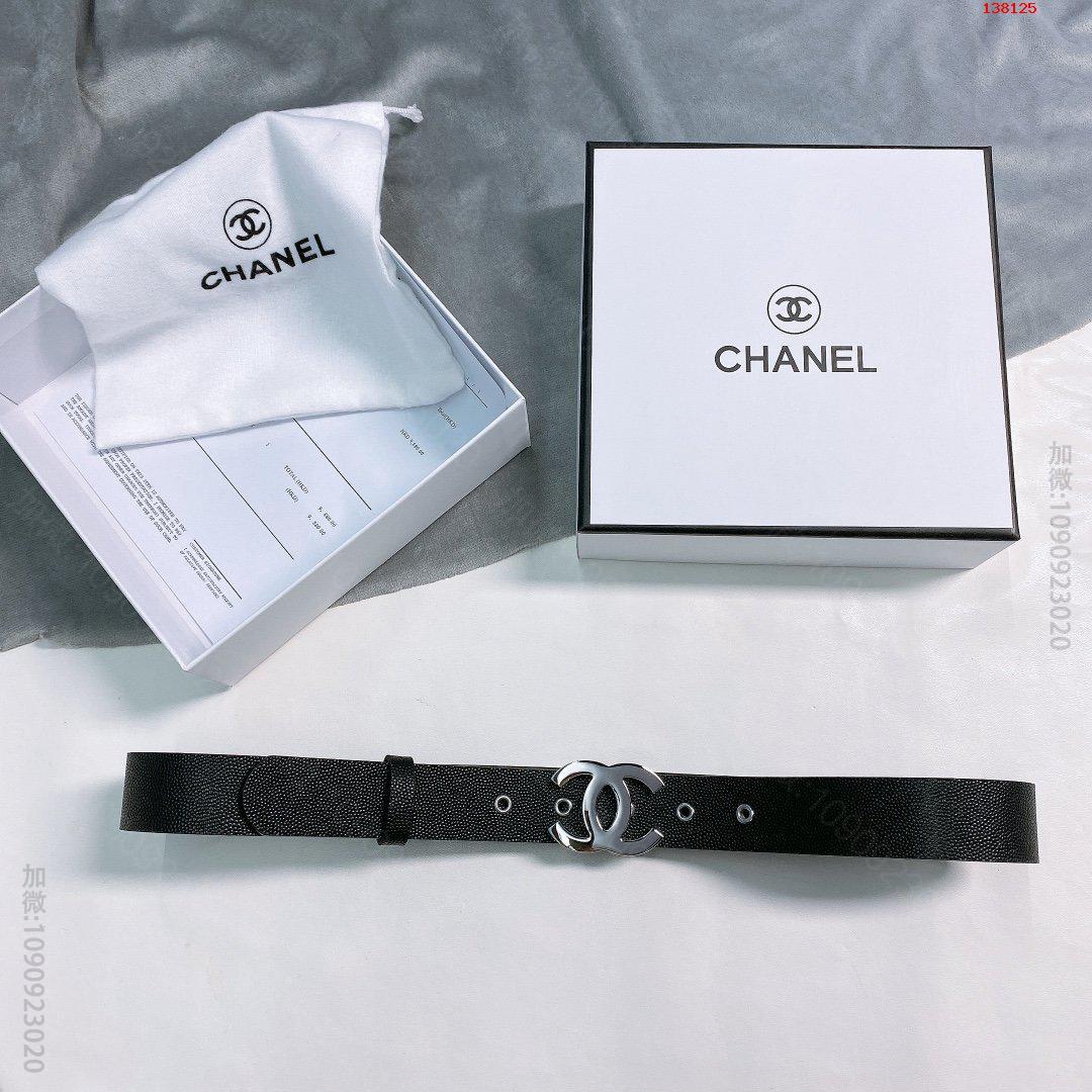 CHANEL高仿香奈儿皮带香奈儿cc经典logo金属扣.弯奶嘴钉鱼子酱头香奈儿皮带图片 138125