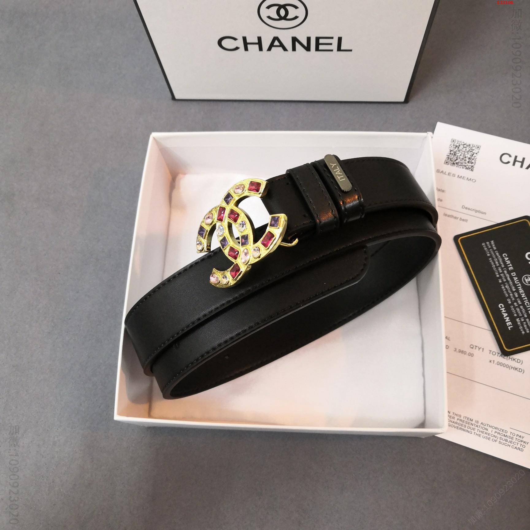 CHANEL香奈儿腰带小香官网同步3.0cm双面双色原产皮料百分百头层高仿香奈儿腰带价格