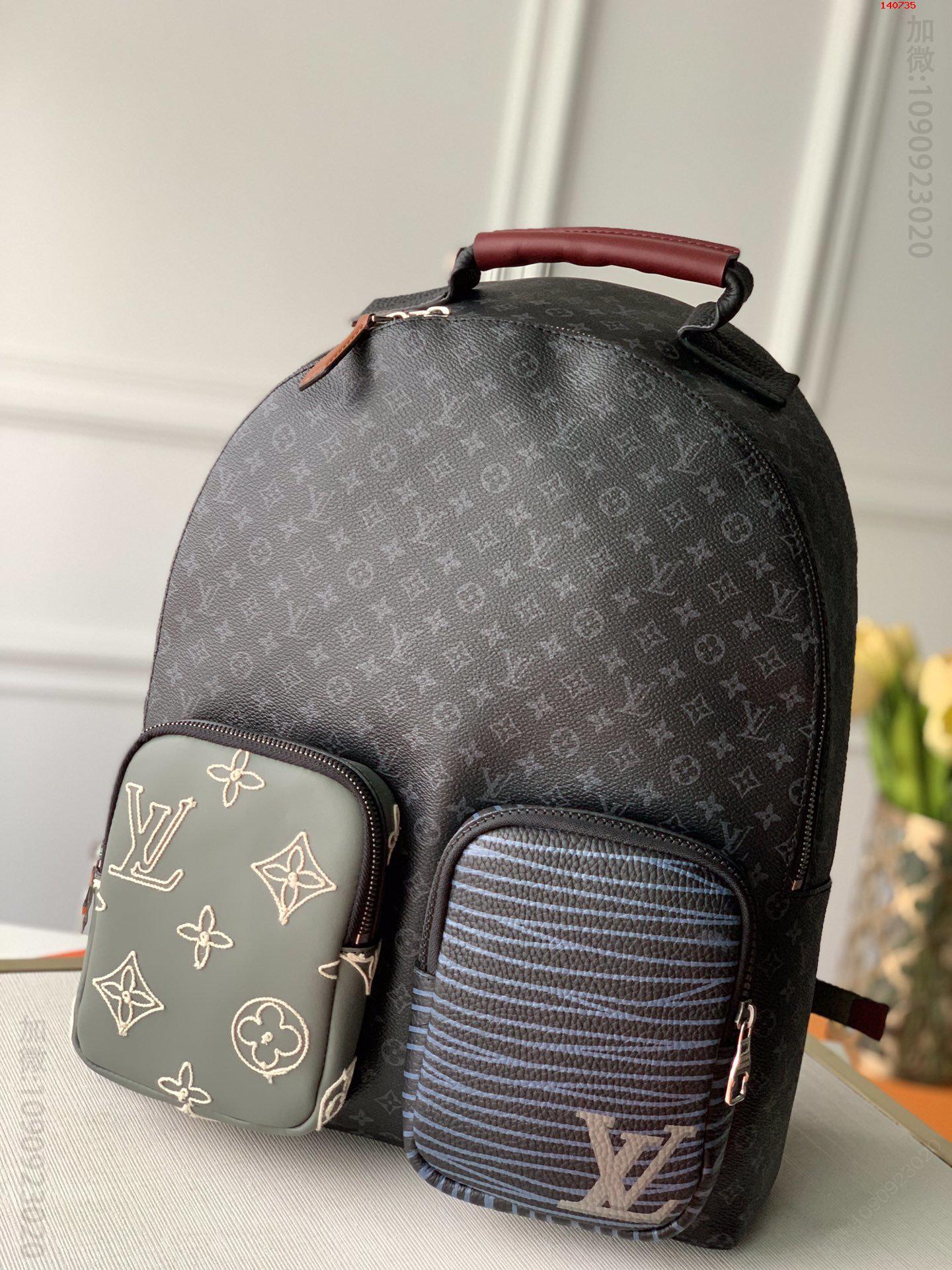 LouisVuitton路易威登背包M56853新款Backpack黑小花高仿路易威登背包