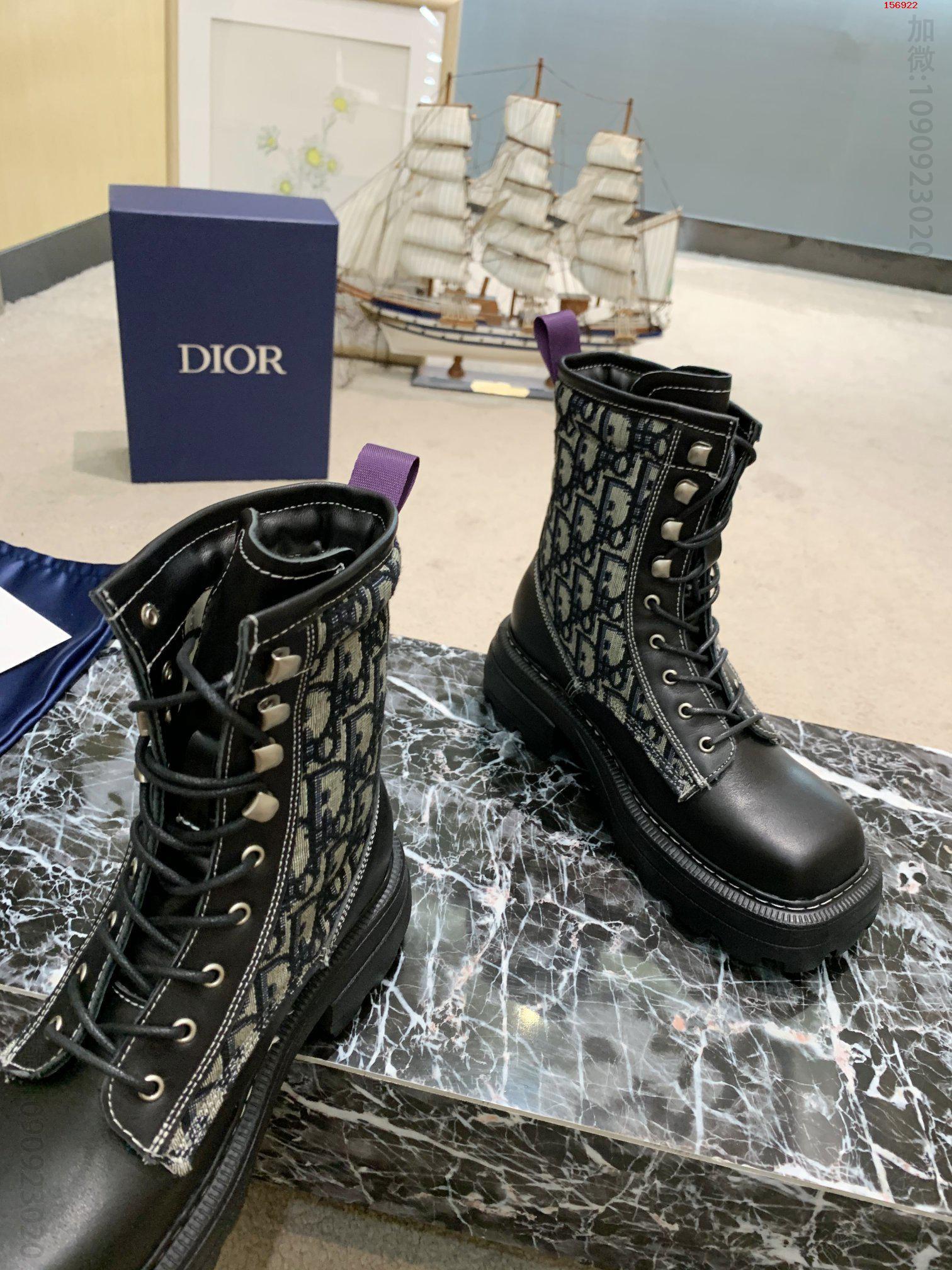 2023Di家新款牛皮增高女矮筒靴女靴增 高仿迪奥女鞋 精仿迪奥女鞋 原版迪奥女鞋 A货迪奥女鞋 