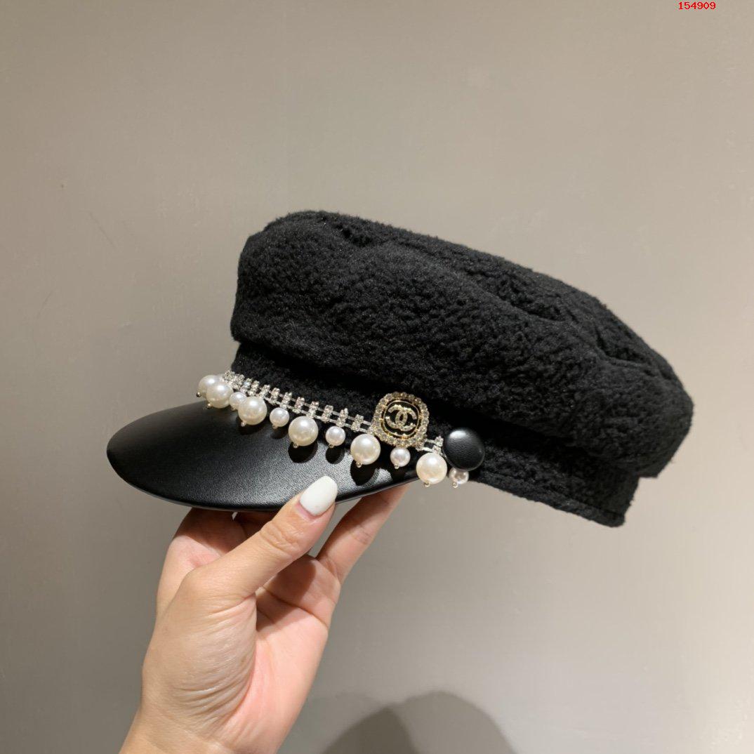 跑量Chanel香奈儿羊羔毛军帽2023 高仿品牌帽子 精仿品牌帽子 原版品牌帽子 A货品牌帽子 原单品牌帽子 