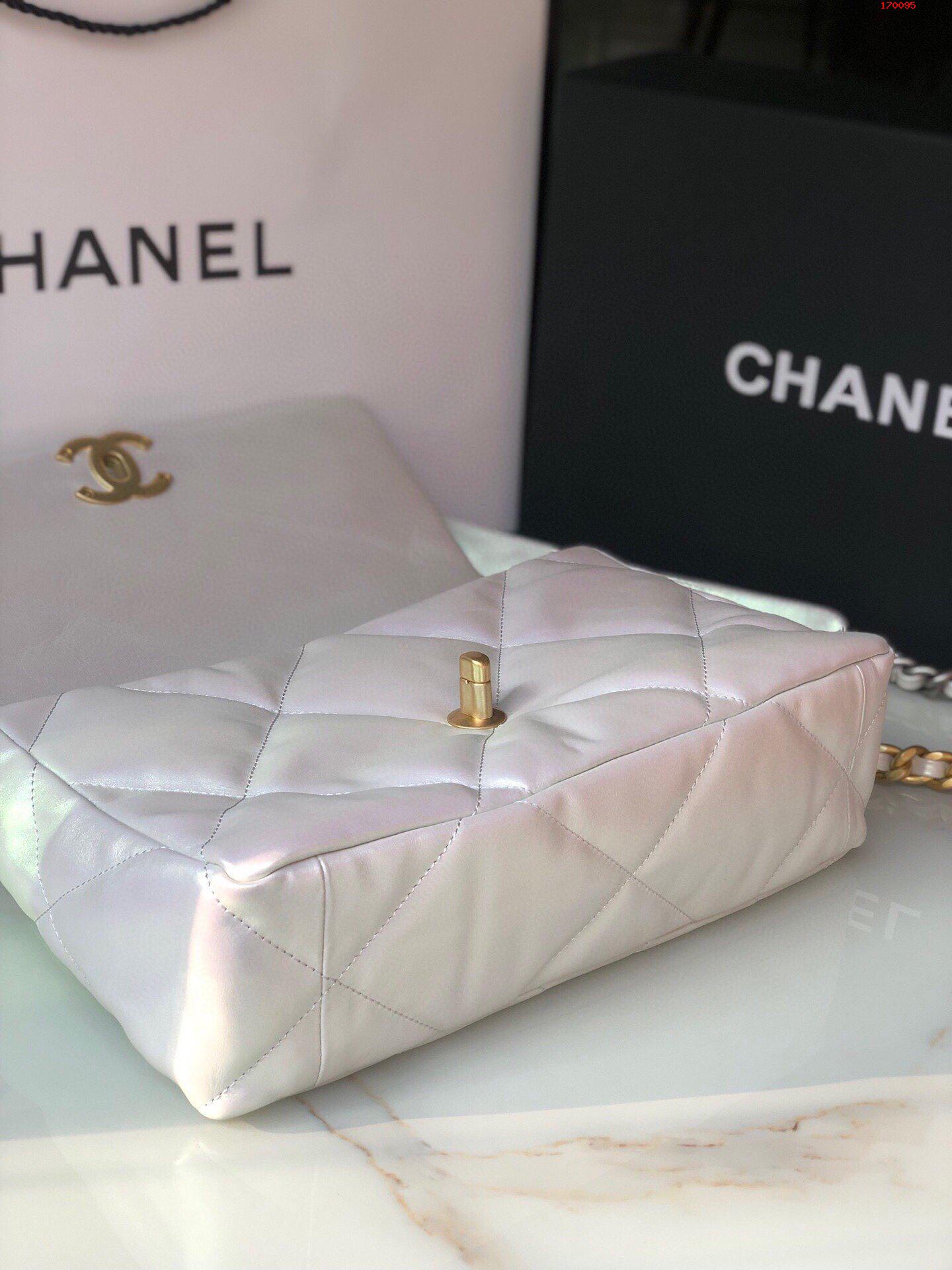 Chanel 银色 原单进口牛皮 里配原版布 高仿香奈儿 S1161