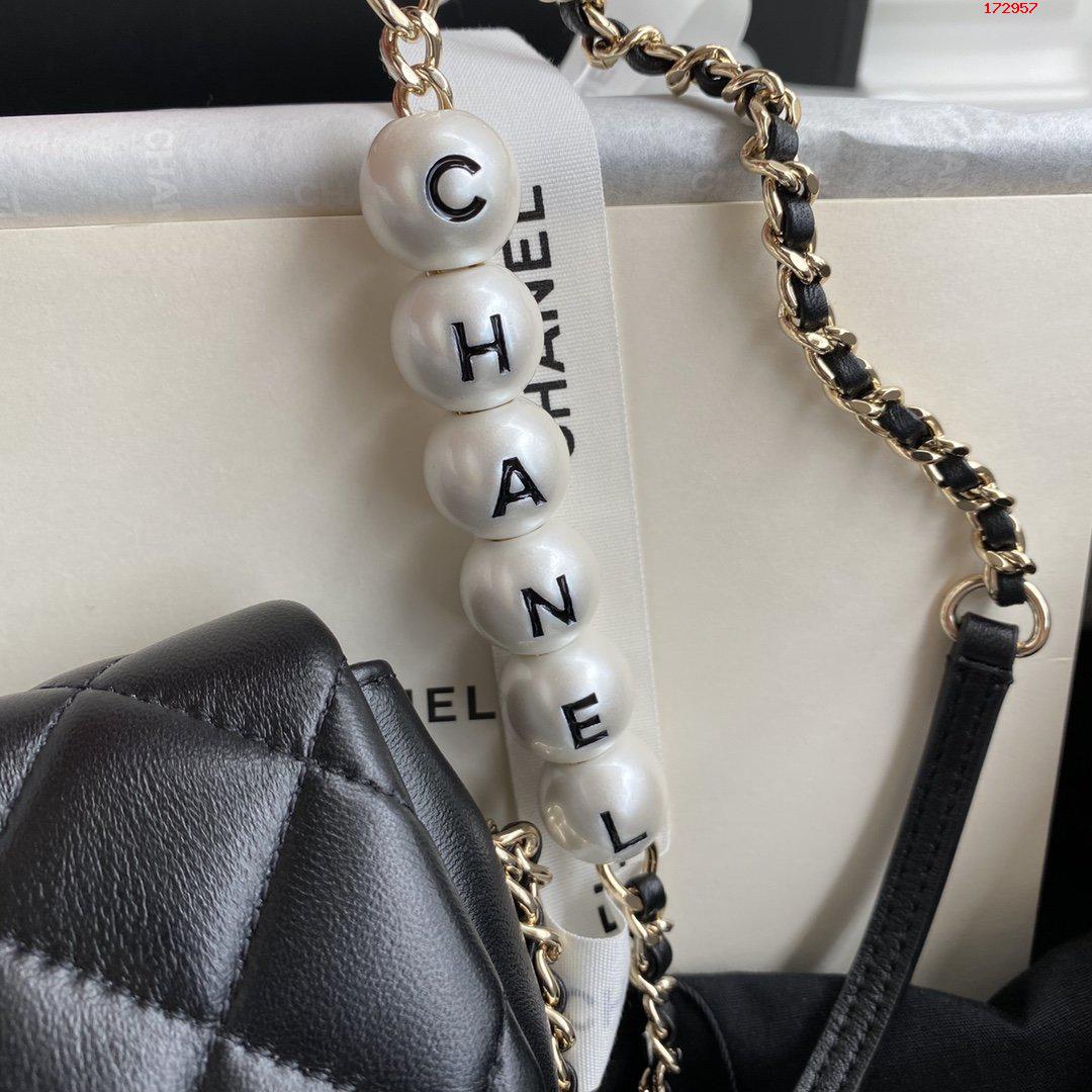 Chanel最新爆款 黑色 春夏最新爆款cf珍珠包 高仿香奈儿珍珠包 AS1436
