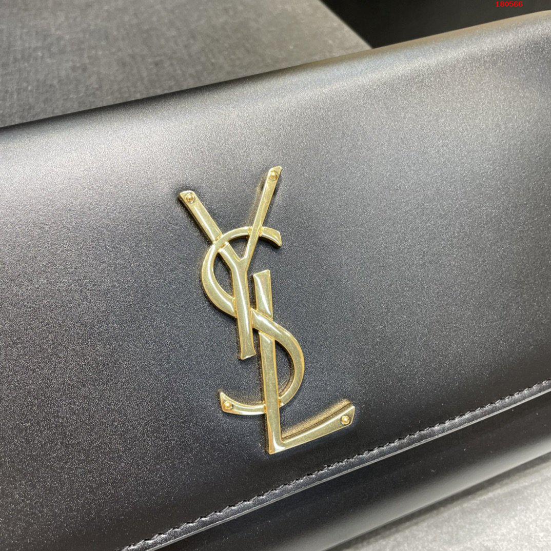 手包经典翻盖手拿包极具代表性的金属logo标志 南非牛皮 A货圣罗兰钱夹 原单YSL 