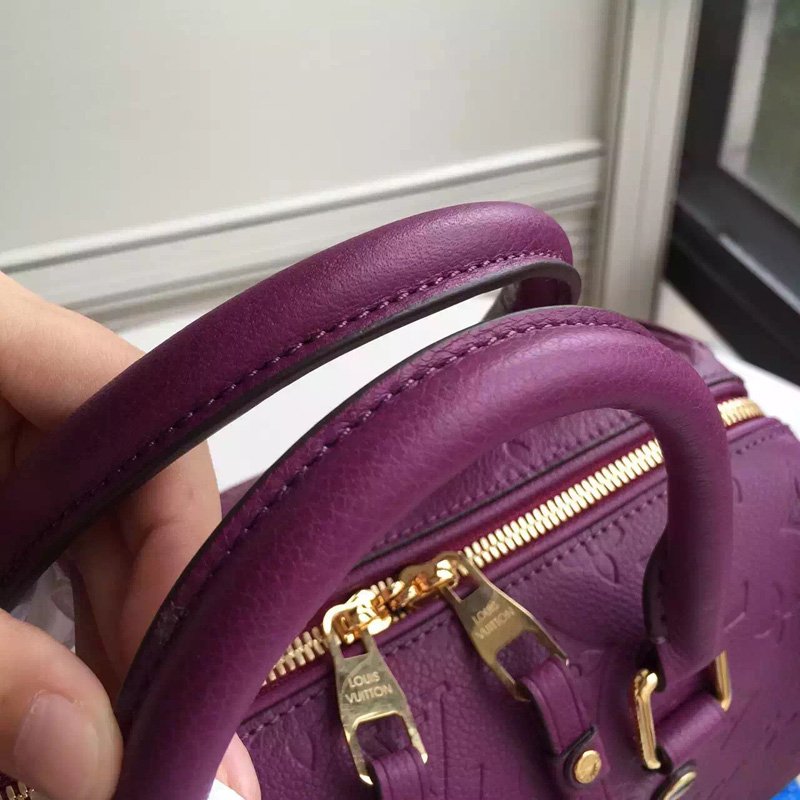 LV包包 LV EMPREINTE SPEEDY 25 手袋（配肩带）紫红色 高仿路易威登包包 一比一高仿LV女包 M40764