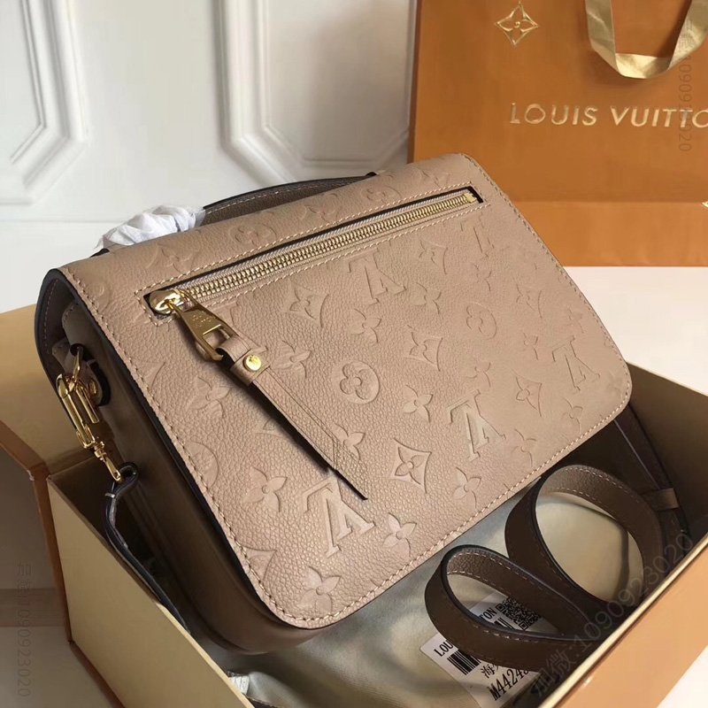 LV LV Pochette Metis 手袋 LV全皮压花女包 LV邮差包 LV空姐包 杏色 高仿路易威登包包 一比一原单LV女包 M44245