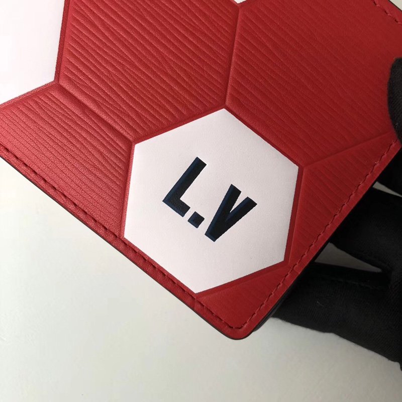 LV钱包 LV Slender 钱夹 LV2023世界杯官方授权系列 LV钱夹 LV短夹 红色 原单路易威登钱夹 A货LV钱夹 M63228