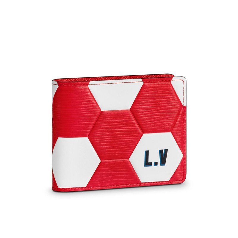 LV钱包 LV Slender 钱夹 LV2023世界杯官方授权系列 LV钱夹 LV短夹 红色 原单路易威登钱夹 A货LV钱夹 M63228