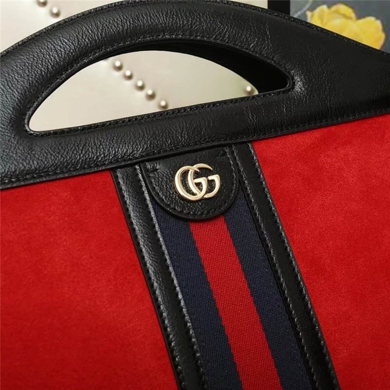 古驰 GUCCI女包 古驰手提包 Ophidia系列 古驰购物袋 红色 原单古奇 512957