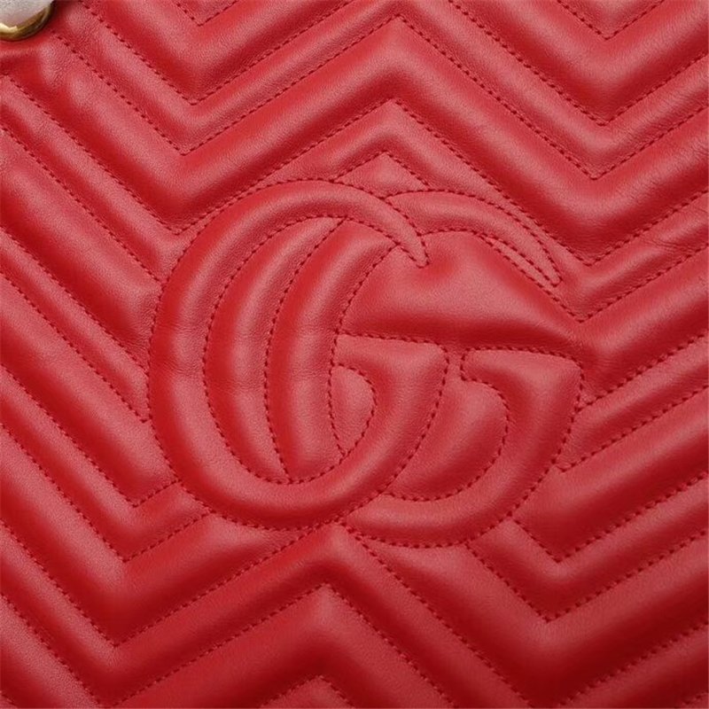 古驰女包 Gucci女包 古驰手提包 Marmont系列 Gucci手袋 Gucci新款 大红色 原单古驰 453569