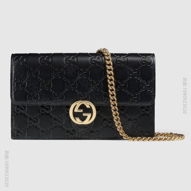 409340 Gucci标志 Gucci Signature系列 链式皮夹 ...