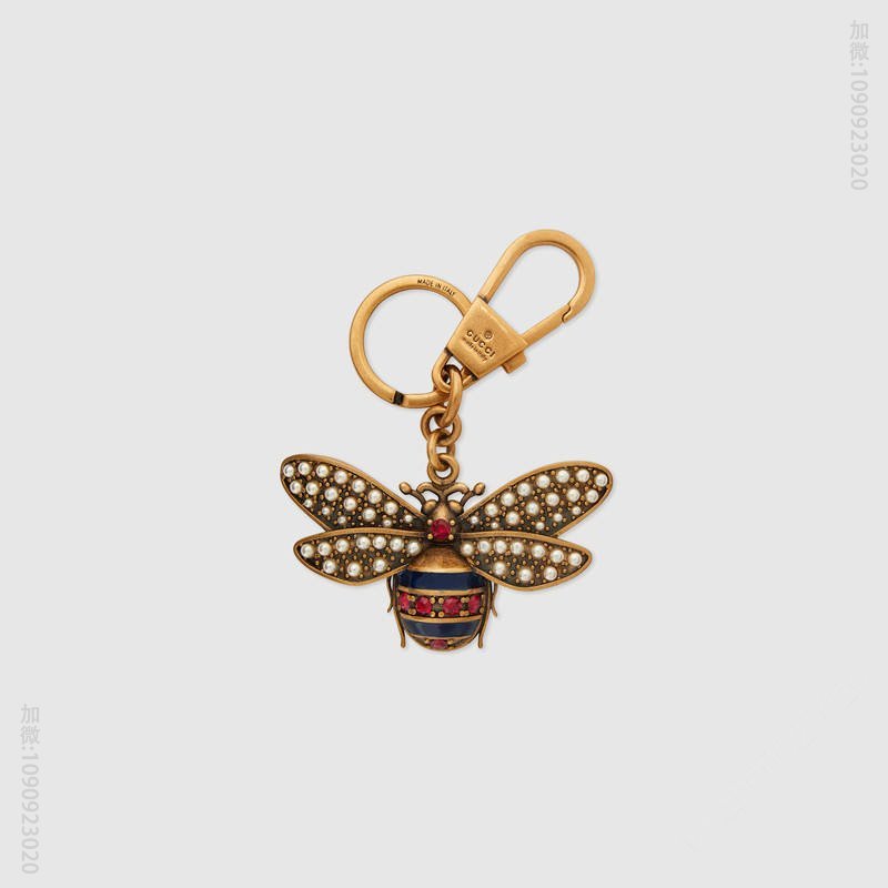 476389 GUCCI 经典设计 Queen Margret系列标志 钥匙扣 金色