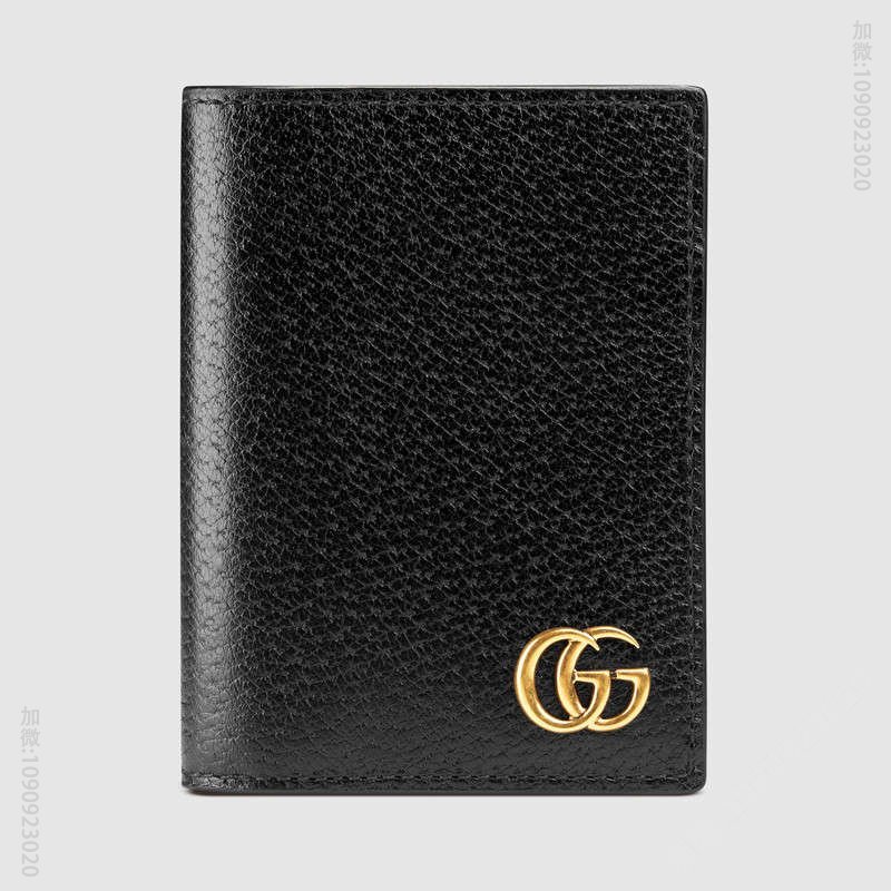 428737 古驰钱包 Gucci卡片夹 Gucci短款钱夹 Gucci钱包 真皮卡夹 黑色