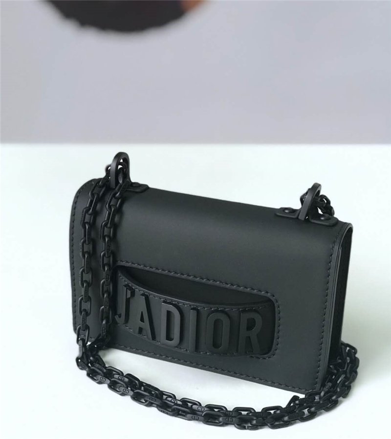 迪奥女包 迪奥女包 Dior链条包 哑光磨砂皮 Jadolr mini Dior小牛皮包 黑色 原单迪奥 S9002