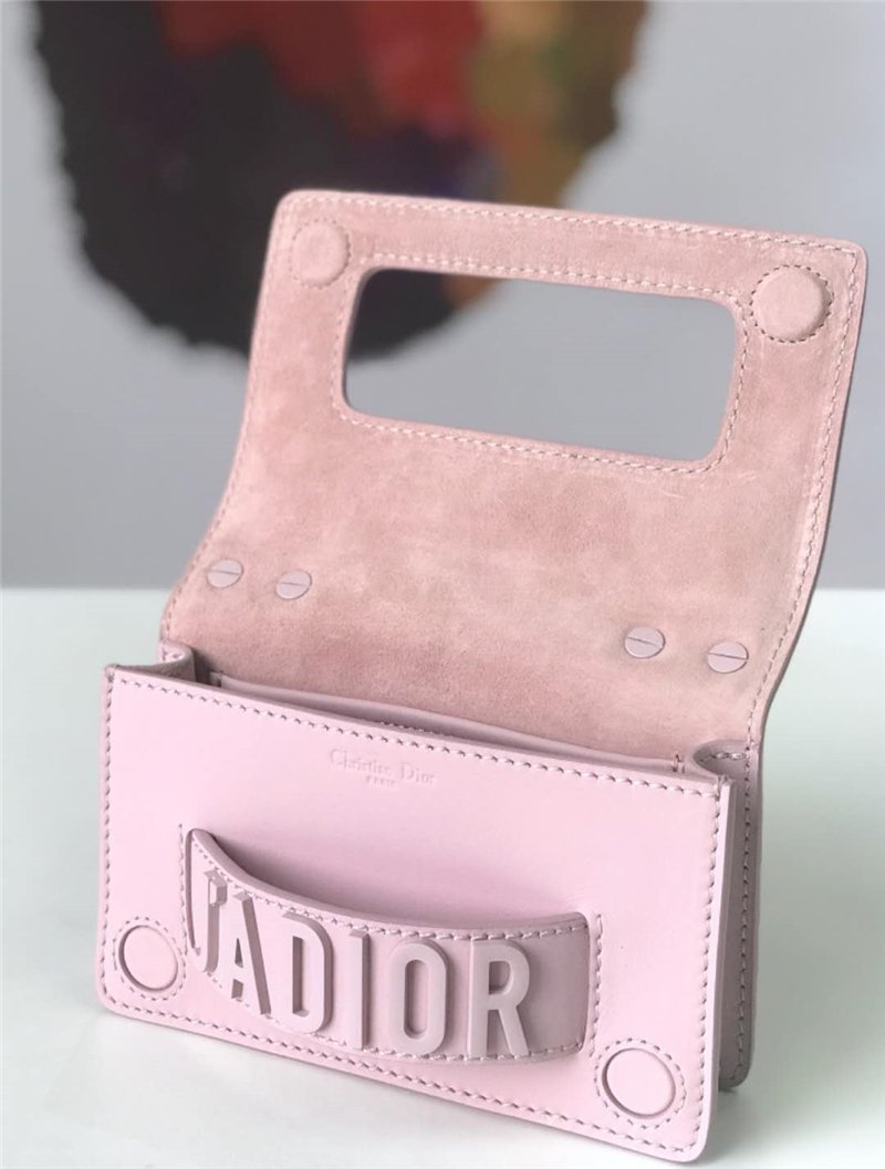 迪奥女包 迪奥女包 Dior链条包 哑光磨砂皮 Jadolr mini Dior小牛皮包 粉色 原单迪奥 S9002