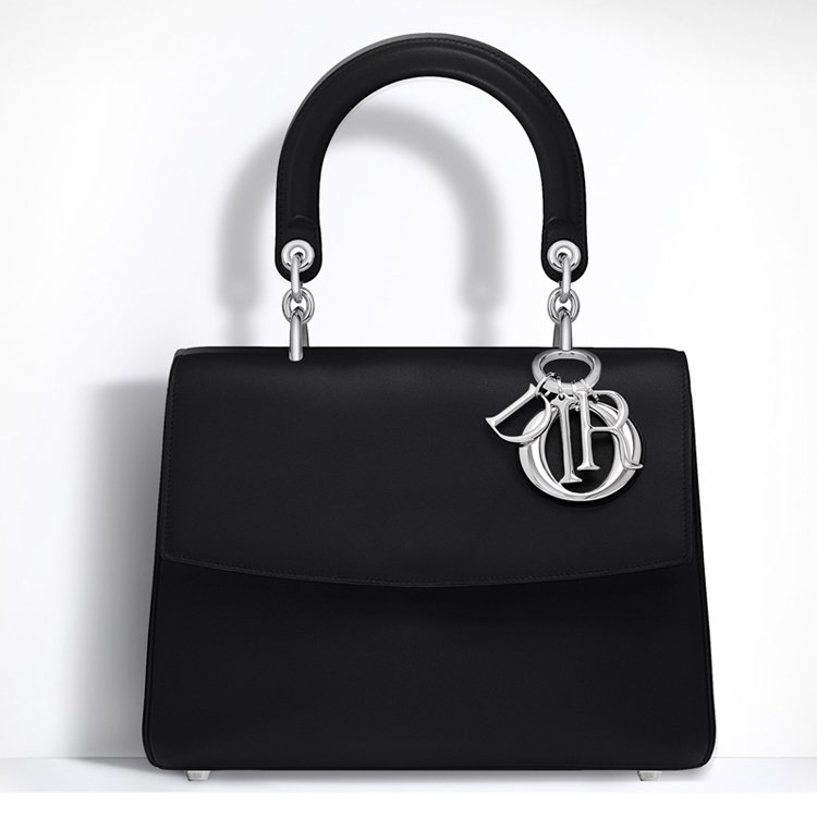 迪奥女包 PVPU Be Dior系列 黑色光滑小牛皮手提包 高仿迪奥女包 原单迪奥女包 M981