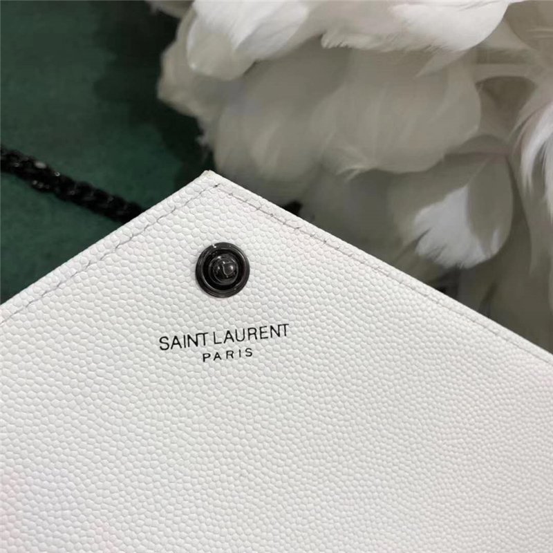 圣罗兰包包 圣罗兰 SLP女包 进口鱼子酱皮 圣罗兰链条包 2017官方同款 白色 原单圣罗兰女包 
