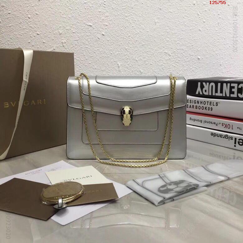 【Bvlgari】宝格丽专柜新品双层蛇头包升级版牛漆皮