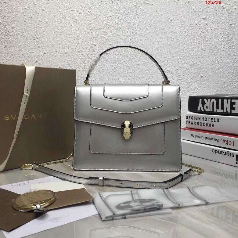 【Bvlgari】宝格丽专柜新品双层漆皮蛇头包大号