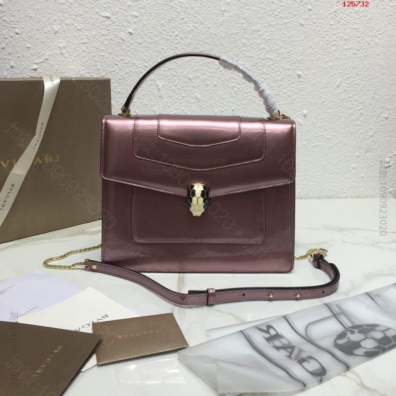 【Bvlgari】宝格丽专柜新品双层漆皮蛇头包大号