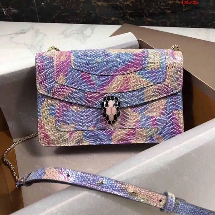 【Bvlgari】宝格丽专柜新品限量款水蛇皮单层蛇头包