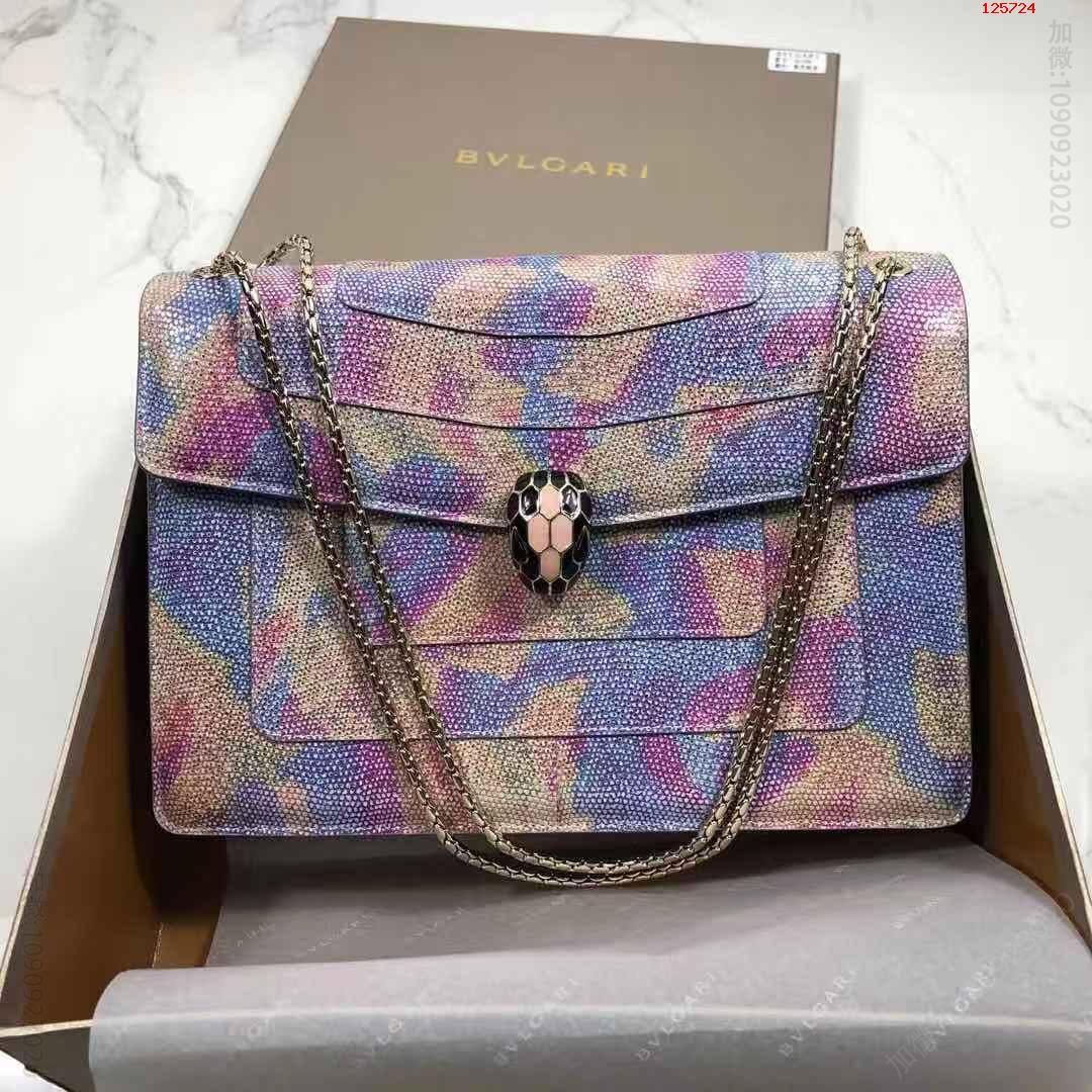 【Bvlgari】宝格丽专柜新品限量款水蛇皮单层蛇头包