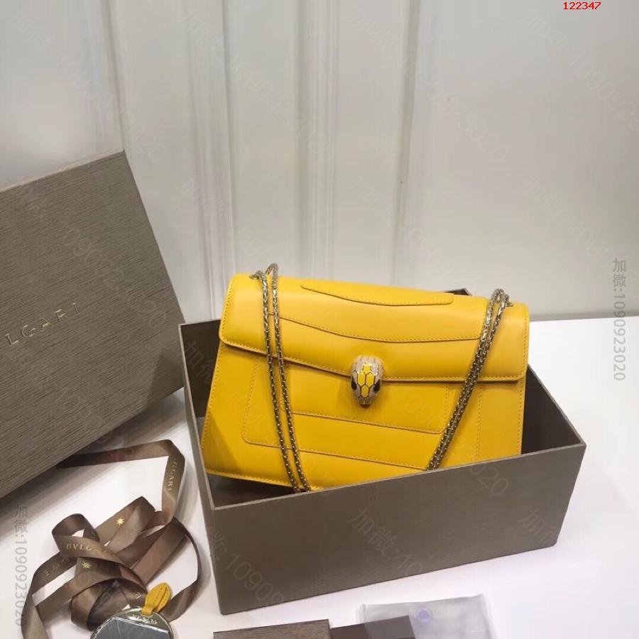 28cm双层【Bvlgari】宝格丽Serpenti珐琅双层彩色蛇头包