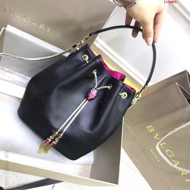 B家新款限量水桶包牛皮款287614黑色