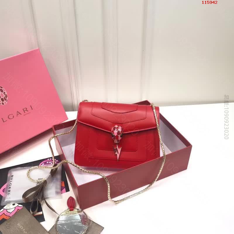 【BVLGARI】宝格丽专柜最新闪电吊坠限量款单层蛇头包