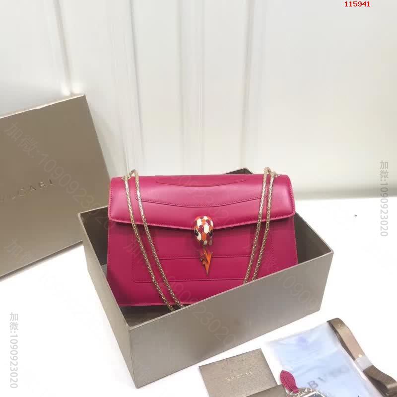 【BVLGARI】宝格丽专柜最新闪电吊坠限量款Serpenti珐琅双层蛇头包