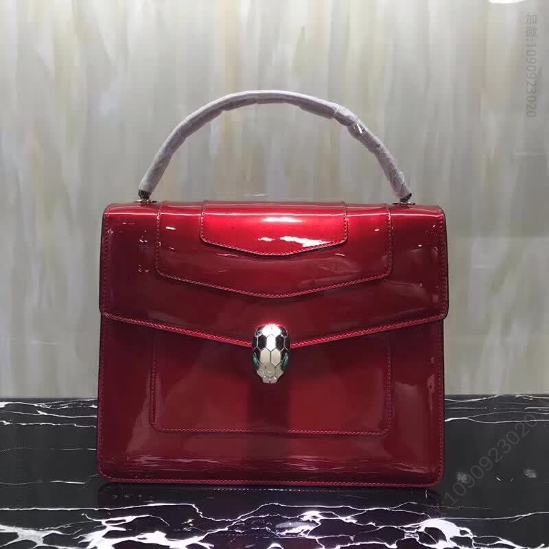 【Bvlgari】宝格丽专柜新品双层漆皮蛇头包大号B38629