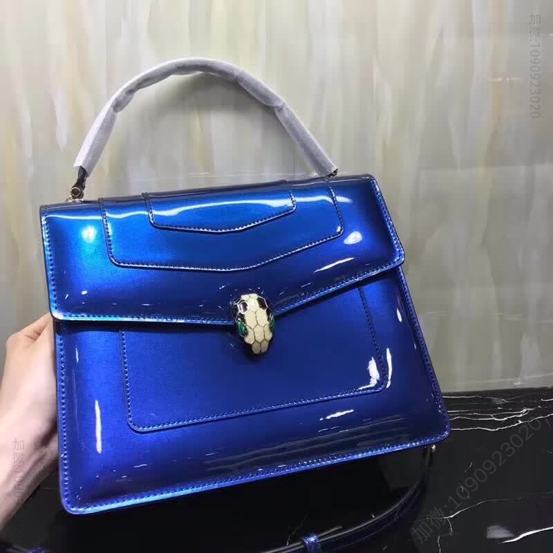 【Bvlgari】宝格丽专柜新品双层漆皮蛇头包大号B38629