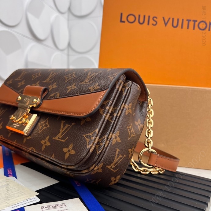 LV链条包 Marceau 棕色 M46127 Pochette Métis 路易威登链条包手袋 M46127