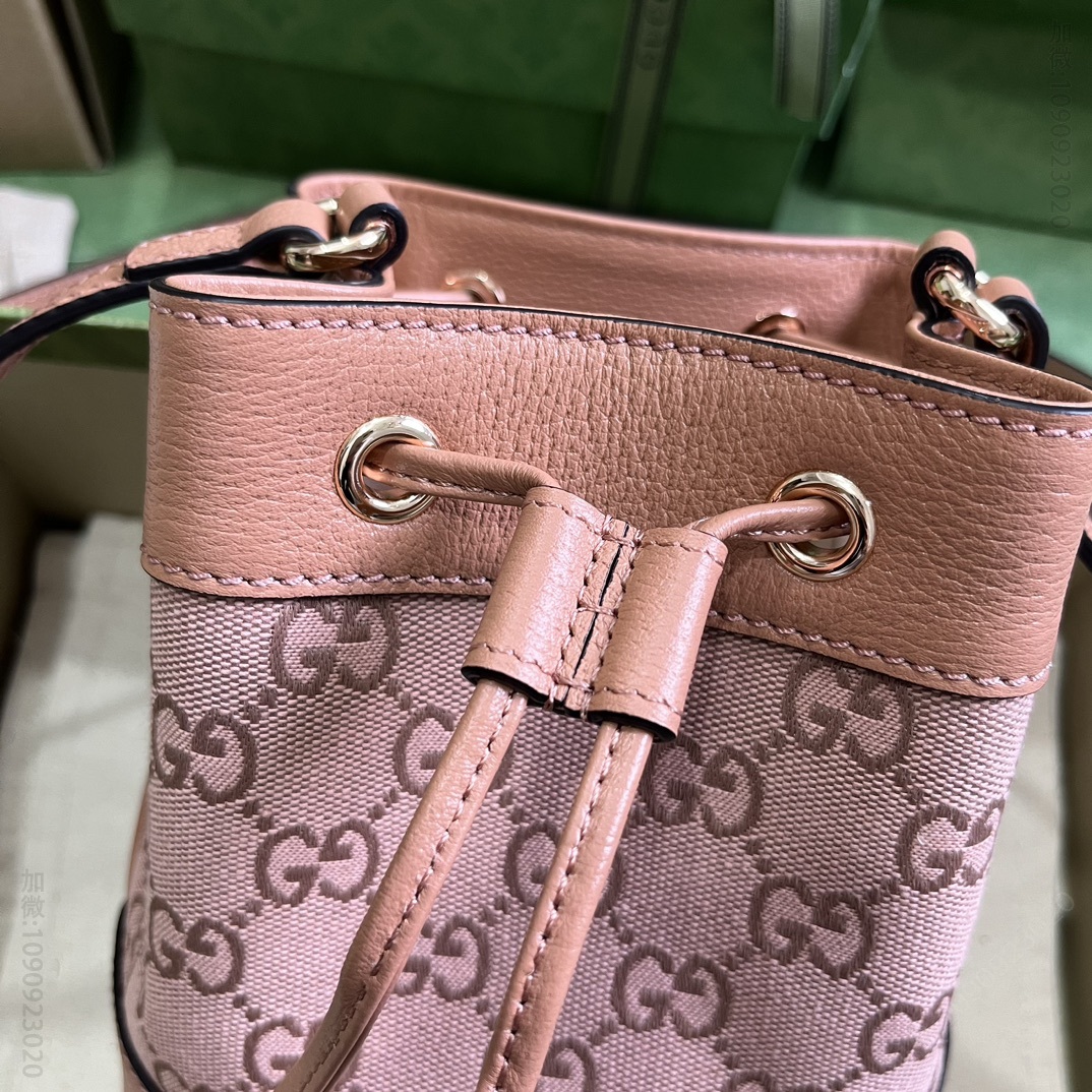 高仿古驰女包 Gucci古驰 Ophidia系列GG迷你水桶包 