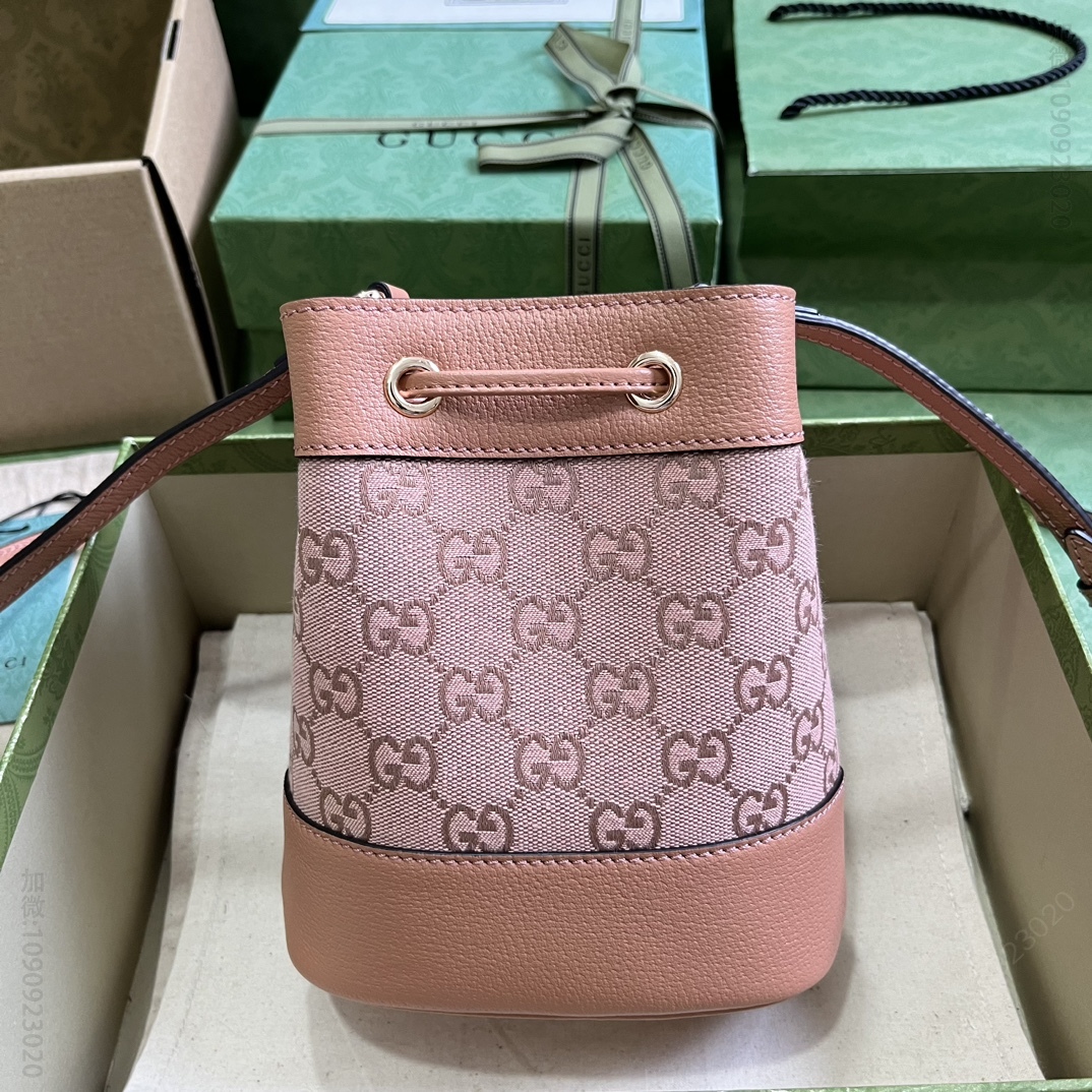 高仿古驰女包 Gucci古驰 Ophidia系列GG迷你水桶包 