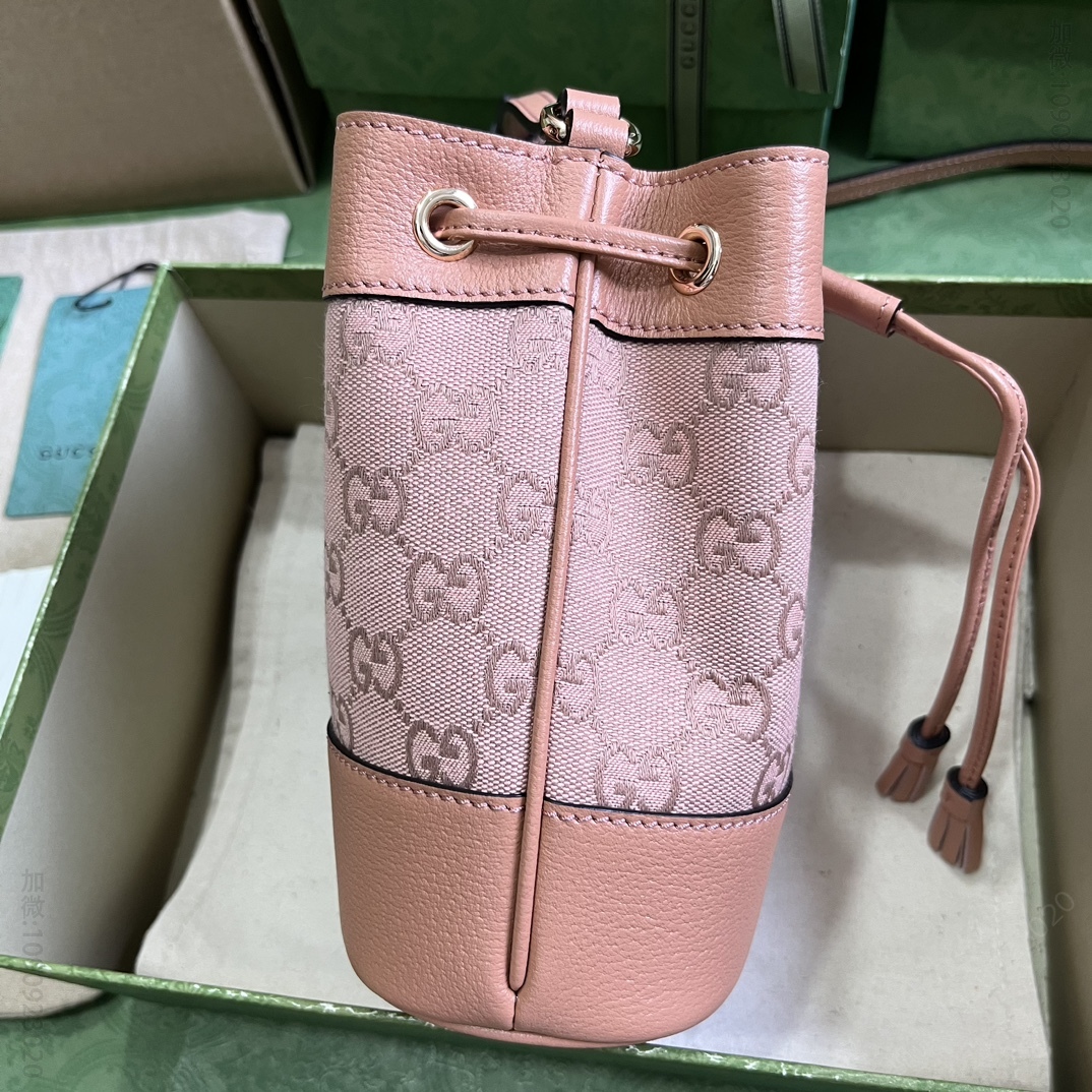 高仿古驰女包 Gucci古驰 Ophidia系列GG迷你水桶包 