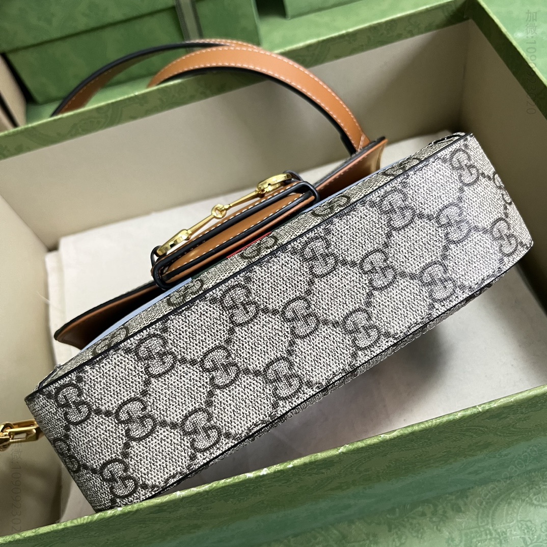 高仿古驰单肩包 中国新年系列Gucci Horsebit 1955迷你手袋 红绿织带印花 