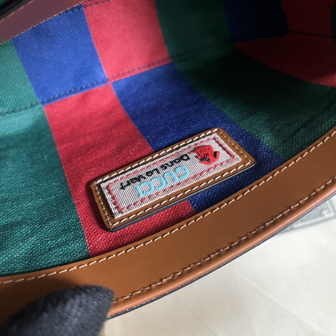 高仿古驰单肩包 中国新年系列Gucci Horsebit 1955迷你手袋 红绿织带印花 
