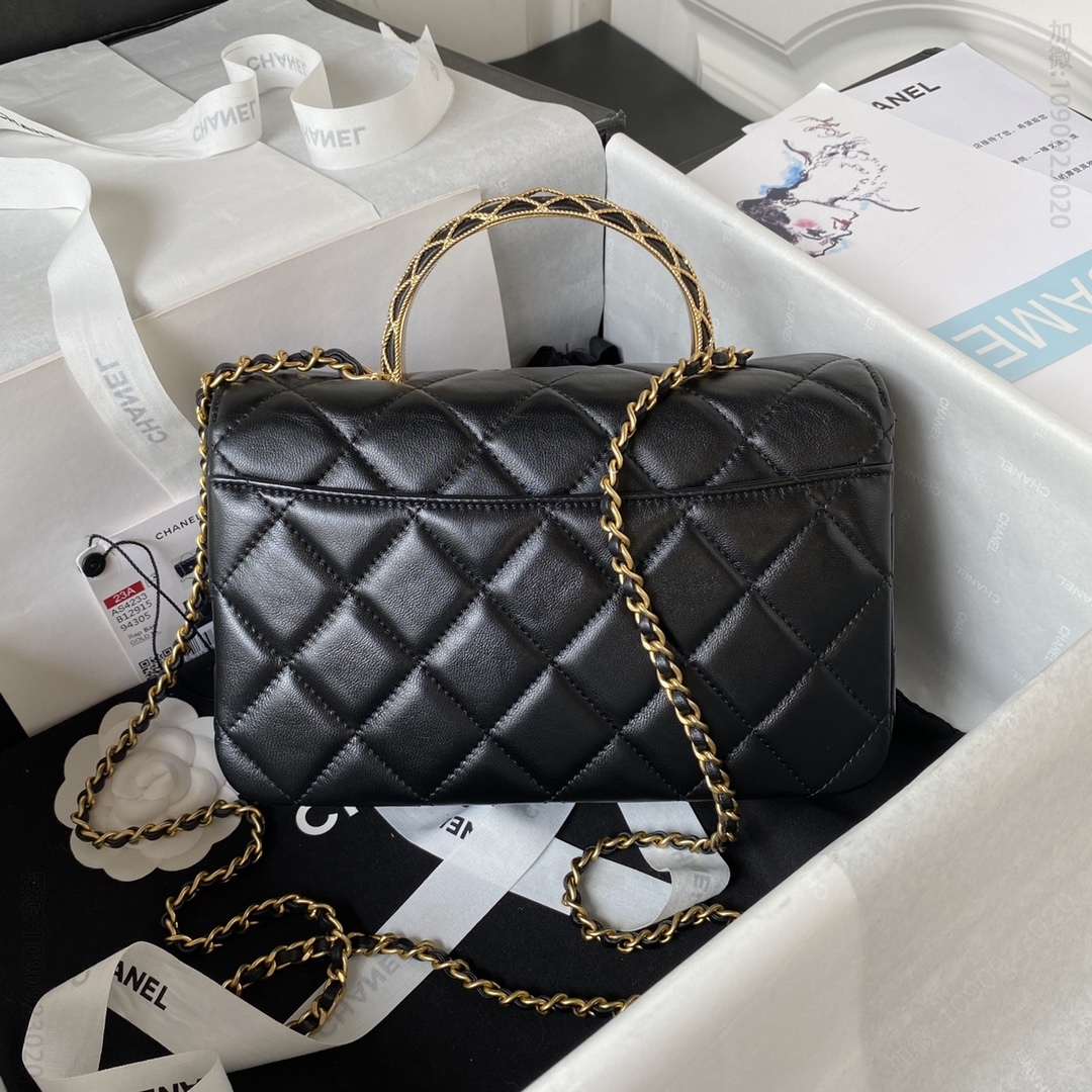 香奈儿翻盖包 高级手工坊系列 small flap bag AS4233 23A最实用的镂空手柄翻盖包 AS4233