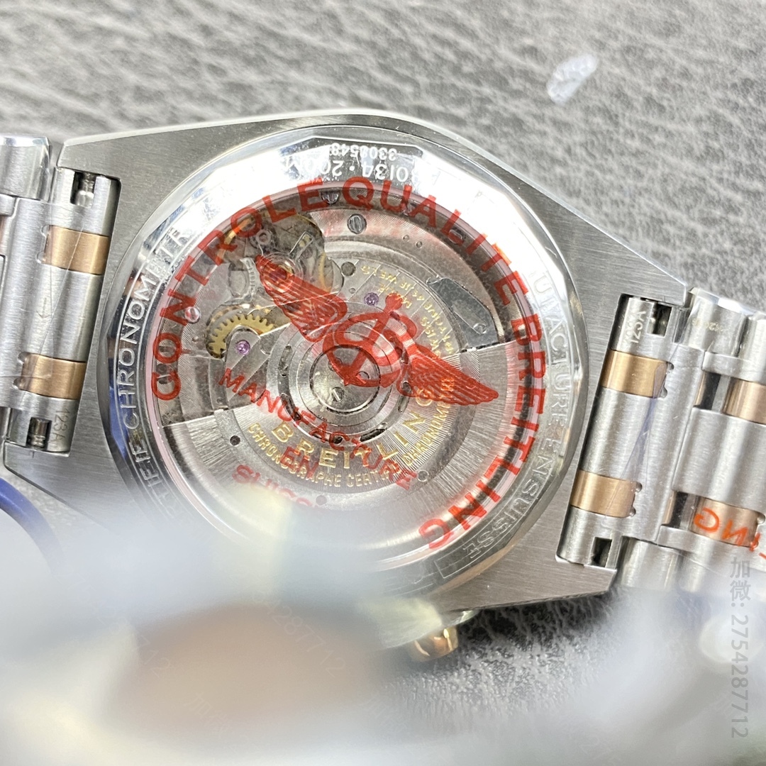 高仿百年灵手表 Chronomat 蝴蝶扣辊珠精钢表链w腕表 BLS出品 