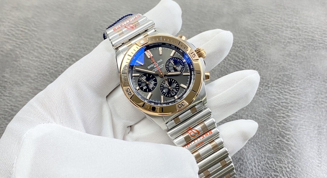 高仿百年灵手表 Chronomat 蝴蝶扣辊珠精钢表链w腕表 BLS出品 
